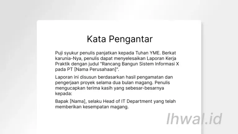 7 Contoh Kata Pengantar Laporan PKL dan Magang yang Baik dan Benar
