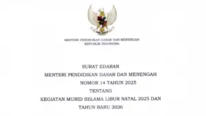 (PDF) Surat Edaran Jadwal Lengkap Libur Sekolah Nataru 2025 di 38 Provinsi