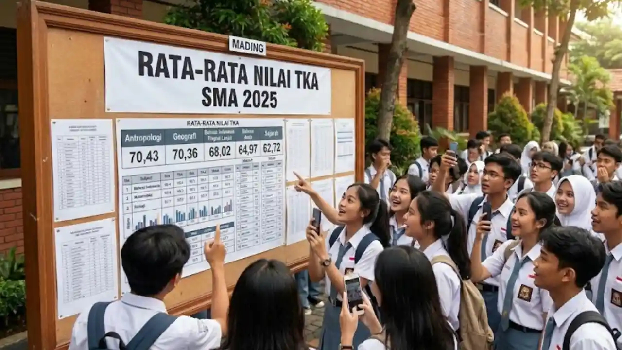 Daftar Lengkap Rata-Rata Nilai TKA SMA/SMK 2025 Semua Mata Pelajaran (Mapel)