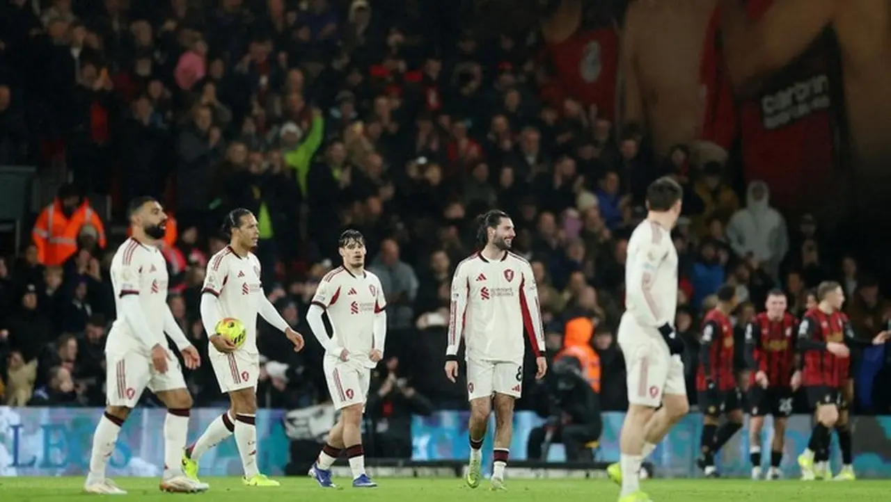 Drama Menit Akhir: Liverpool Takluk 2-3 dari Bournemouth di Liga Inggris