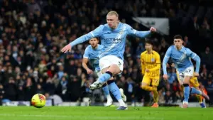 Babak Pertama: Erling Haaland Cetak Gol, Man City Sementara Ungguli Brighton 1-0