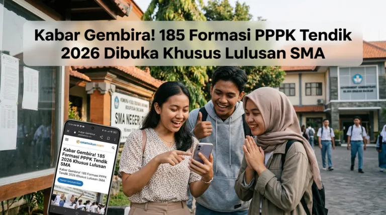 Kabar Gembira! 185 Formasi PPPK Tendik 2026 Buka Khusus Lulusan SMA Kabar Gembira! 185 Formasi PPPK Tendik 2026 Buka Khusus Lulusan SMA