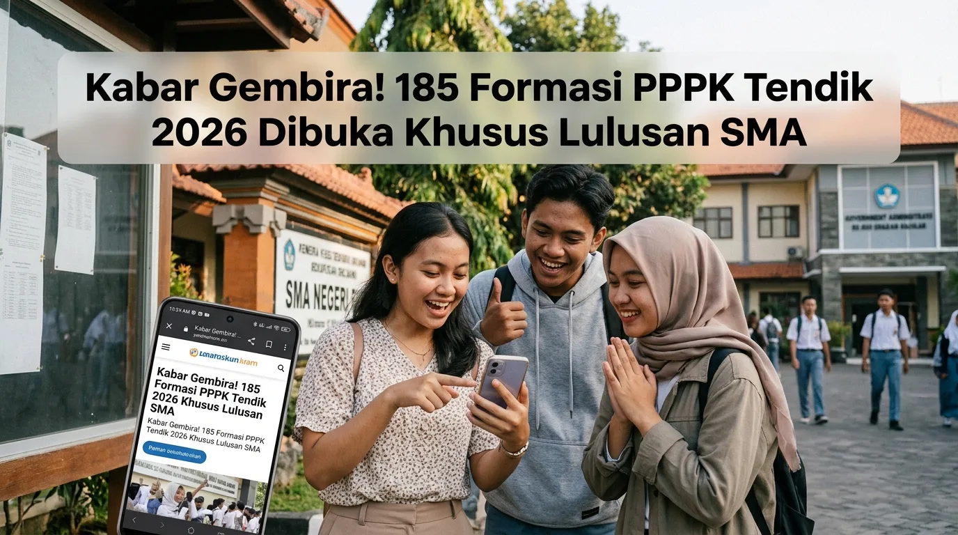 Kabar Gembira! 185 Formasi PPPK Tendik 2026 Buka Khusus Lulusan SMA