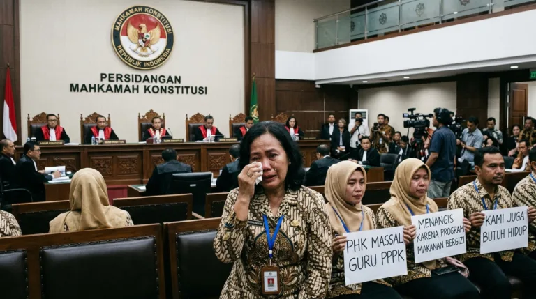 Tangis di Sidang MK: Saat Program Makan Bergizi Berujung PHK Massal Guru PPPK
